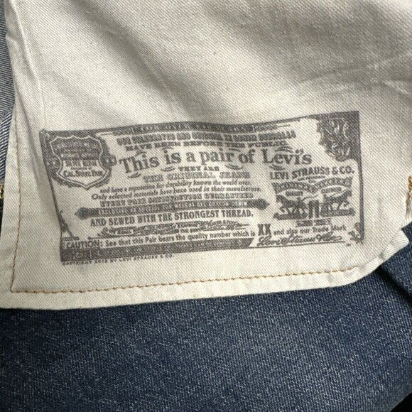 Levi's 501 Original Fit Stretch Straight Leg Button Fly Men Jeans 40x32 Blue Sey - Picture 7 of 8